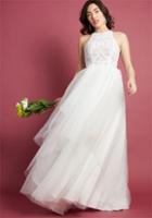 Modcloth A Glimmer Of Elope Maxi Dress In White In 6