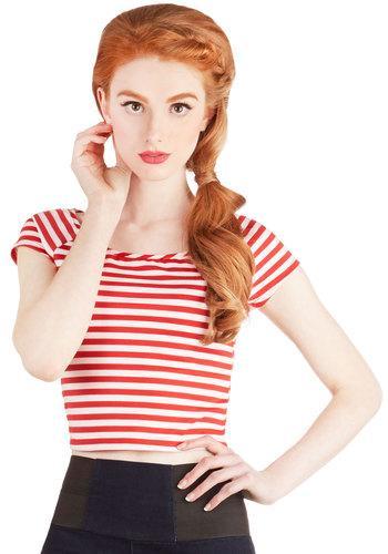 Lovely Day Fashion Roller Derby Date Top In Red