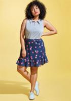 Modcloth Charisma Comes Naturally Skater Skirt In Xl