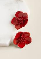 Modcloth Prettiest Petals Earrings In Red