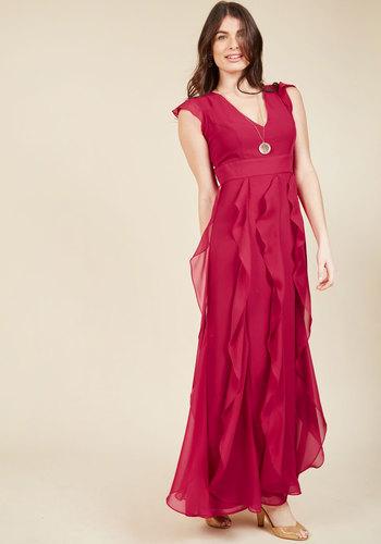  Exquisite Epilogue Maxi Dress In Magenta In L