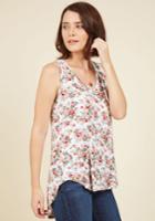  Infinite Options Tank Top In Ivory Floral In 3x