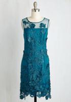 Decode18 Soiree Of Life Dress In Teal