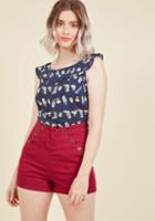 Modcloth Inspired Vibe Ruffle Top In Xs