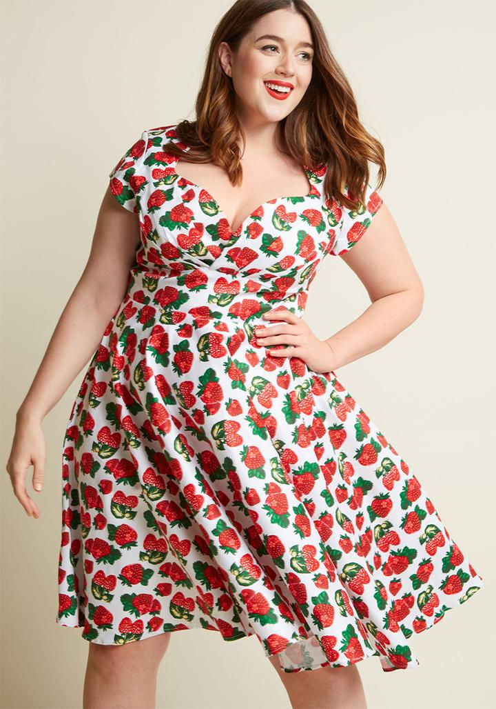 Modcloth Posh Pickin's A-line Dress In L