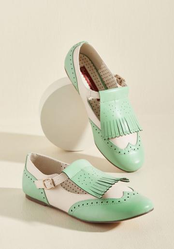 Baitfootwear Kiltie With Kindness T-strap Flat