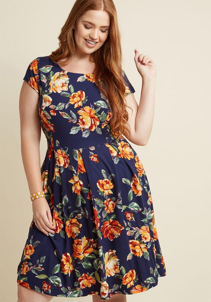 Modcloth Fresh Feedback A-line Dress In M