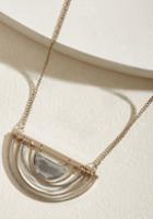 In4588wgwr This Gold-and-silver Necklace Will Earn Your Ensemble The Admiration It Deserves! Touting A Tiered Design Displaying Hemispheric Accents As Its Pendants, This Modern Accessory Is A Good Move.