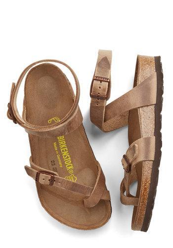 Birkenstock Usa, Lp Italian Summer Sandal In Brown From Modcloth