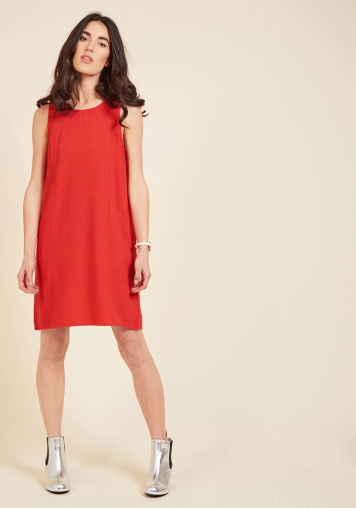  Breezes, Please Sheath Dress In Coral In S