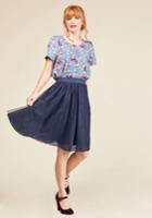  Tulle Of The Trade A-line Skirt In Navy In 3x