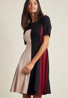 Modcloth Colorblock A-line Dress In S