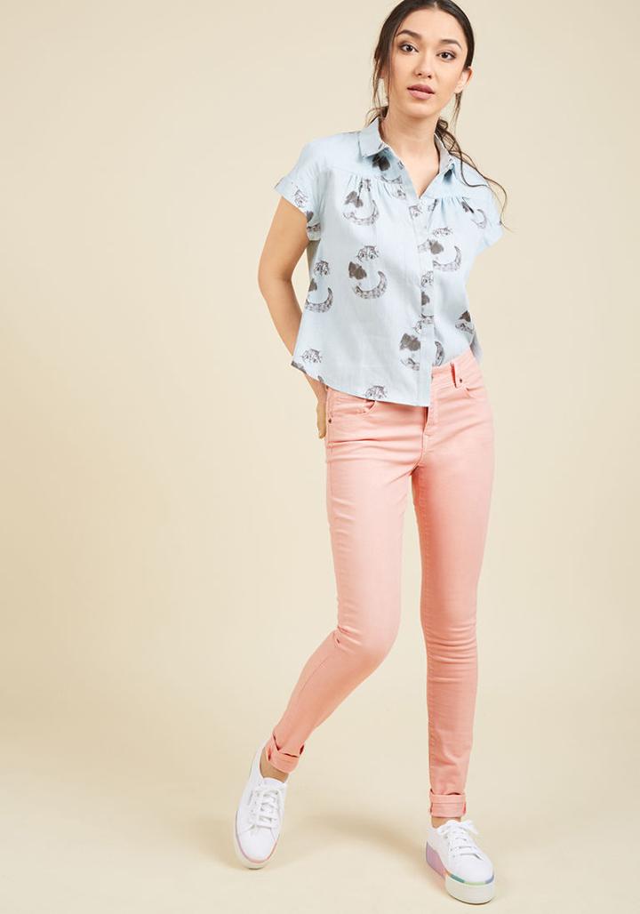  Obviously Elemental Skinny Jeans In Cotton Candy In 10 (uk)
