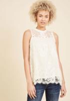  Come To Your Incenses Sleeveless Top In Vanilla In M