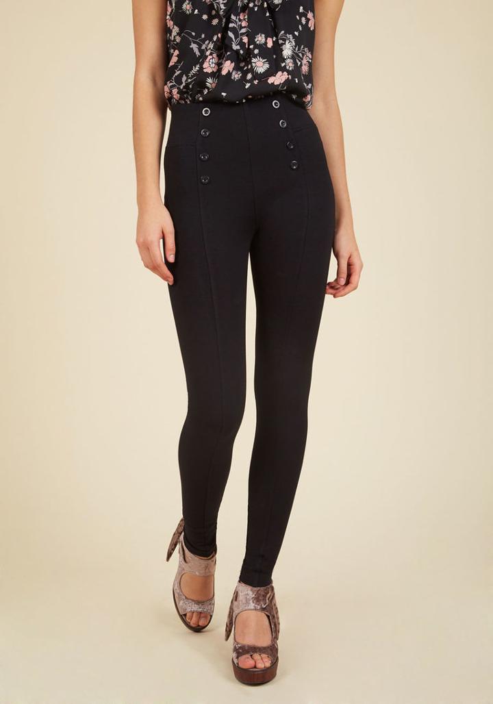 Modcloth Sail Into The Future Pants In Black