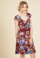  Story Of Citrus Dress In Bordeaux Blossom In 1x