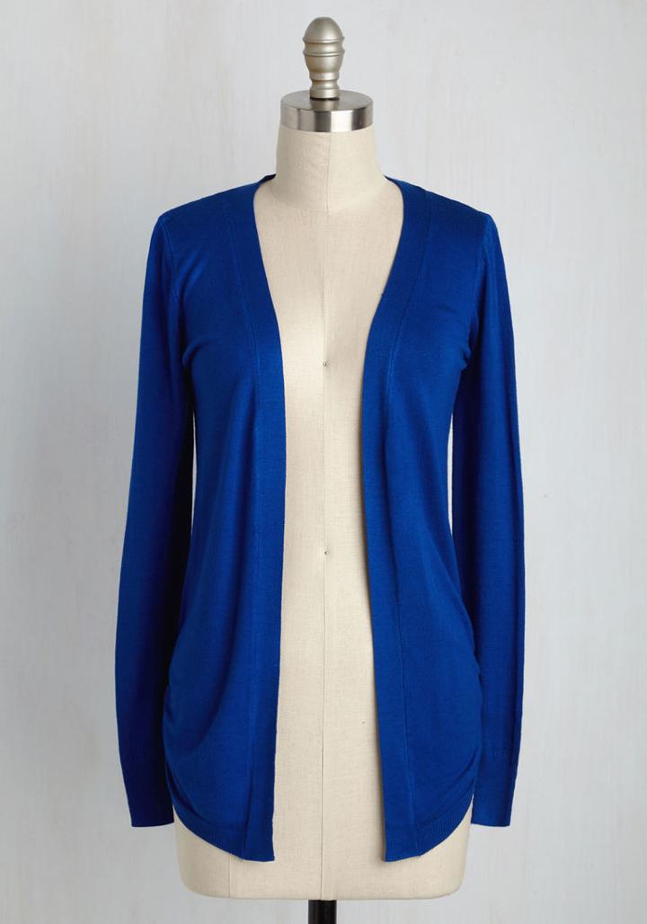  Simple Sweetness Cardigan In Cobalt In M