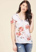 Modcloth Florist's Apprentice Floral T-shirt In Ivory