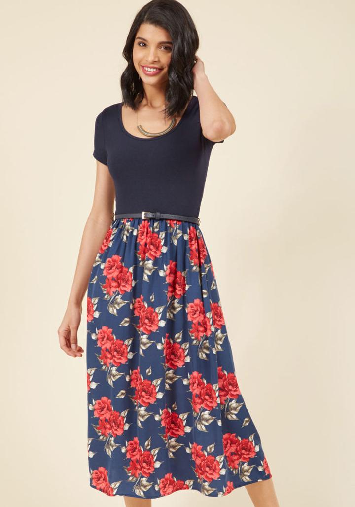  Savvy Storyteller Midi Dress In Rouge In 4x