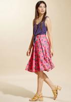 Modcloth Just This Sway Midi Skirt In Float In Xs