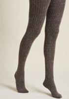 Modcloth Warm Wonderland Knit Tights In Brown In S/m