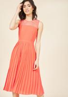  Refreshingly Fetching Midi Dress In Coral In Xl