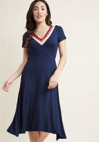 Modcloth Lively Dialogue Midi Dress In 4x