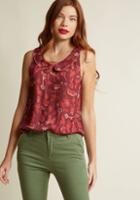 Modcloth Just As Imagined Sleeveless Top In Curiosity In Xxs