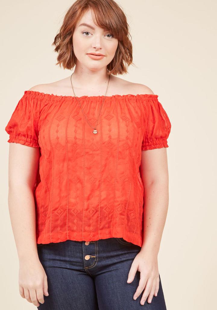  Radiance On The Rise Top In Ruby In Xxs