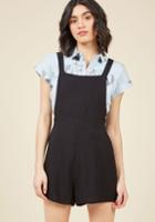  Excite All Day Romper In Black In L
