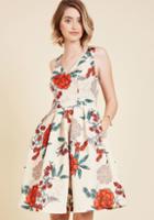 Modcloth Elegant Excellence Floral Dress