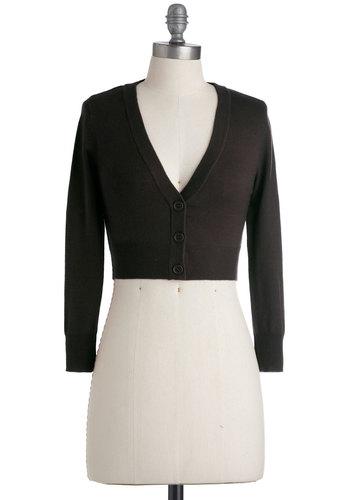 Modcloth The Dream Of The Crop Cardigan In Black