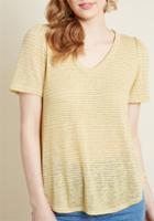 Modcloth Elevated Basic Knit Top In Yellow In 4x
