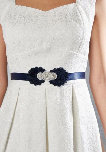 Prettycountrybridal Eat, Drink, And Be Mariee Belt In Ultramarine