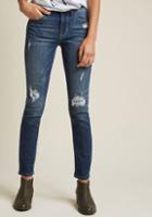 Modcloth Casual Company Distressed Skinny Jeans In 3x