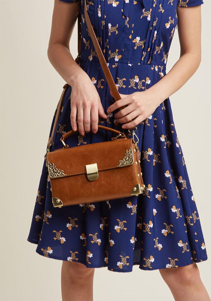 Modcloth Scrapbook Ending Bag In Brown