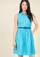 Modcloth Fits The Function Shirt Dress In Aqua In L