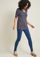 Modcloth Simple Is In Keyhole Top In Slate In 1x