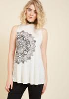  Posh Power Tank Top In Ivory In Xs