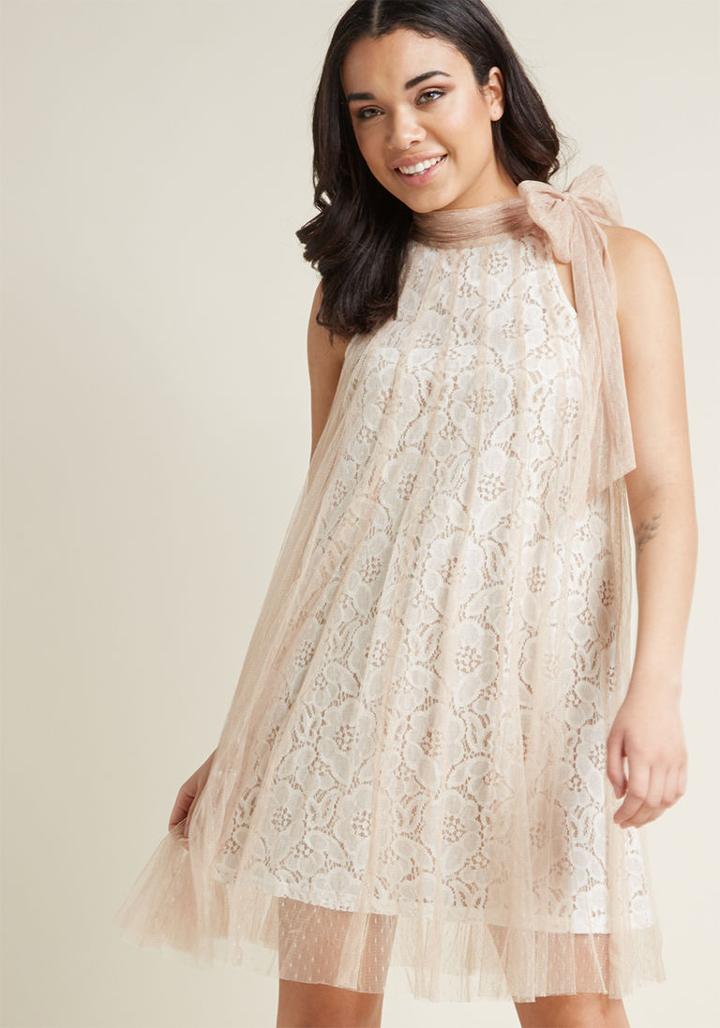 Ryu Time And Grace Lace Dress In Champagne In S