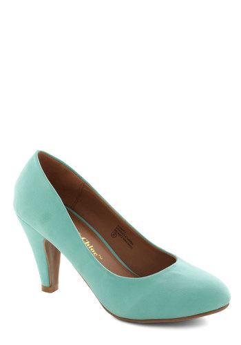 In Touch Footwear In A Classic Of Its Own Heel In Mint From Modcloth