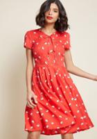 Modcloth Exploratory Style A-line Dress In Sheep In M