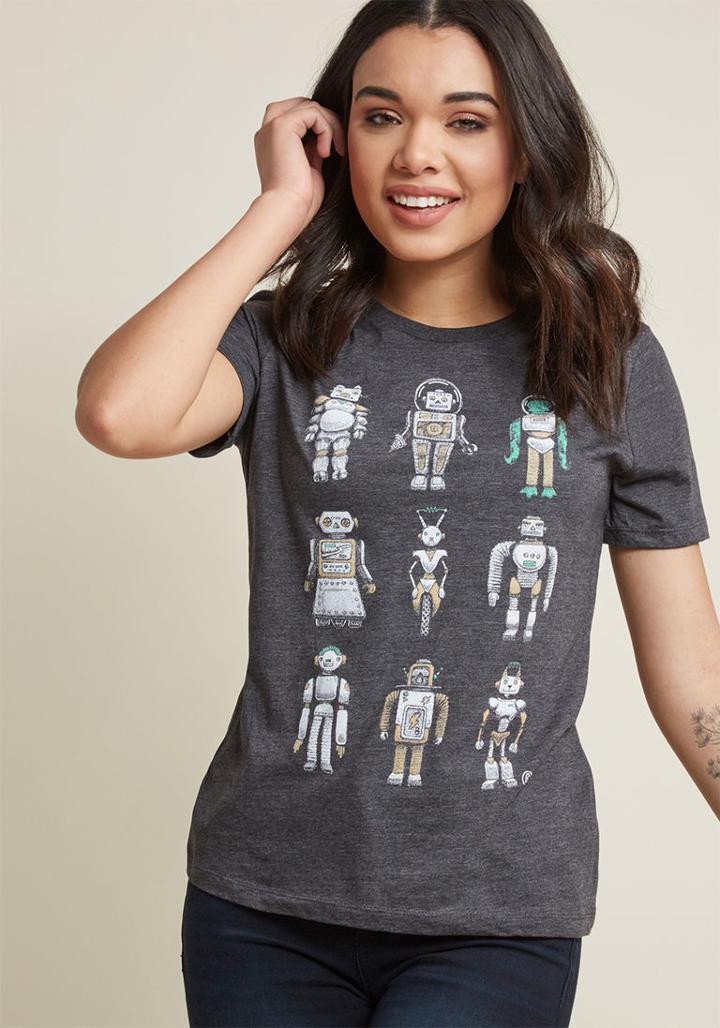 Modcloth Preeminent Programming Graphic Tee In M
