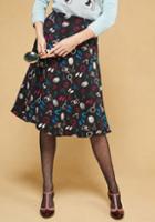 Modcloth Woven Midi Circle Skirt With Pockets