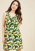  Caught In A Citrus Cycle A-line Dress In M