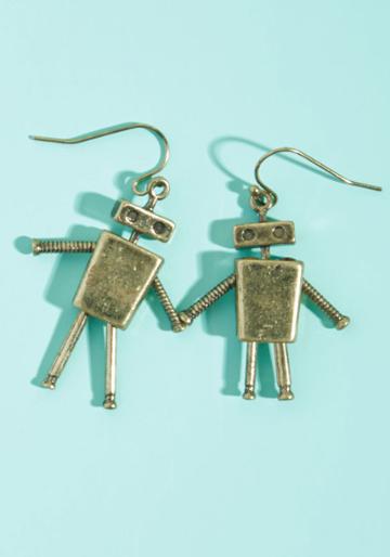 Modcloth Lost In Bot Earrings