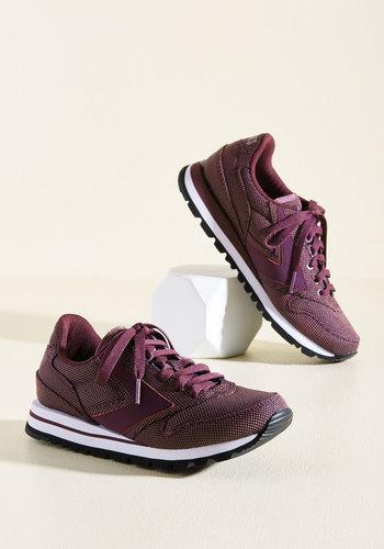 Glam On The Run Sneaker In Plum In 9