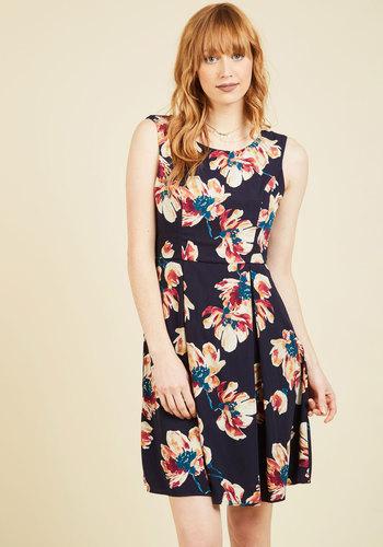  I Rest My Grace A-line Dress In Brushstroke Blossom In Xs