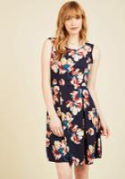  I Rest My Grace A-line Dress In Brushstroke Blossom In Xs