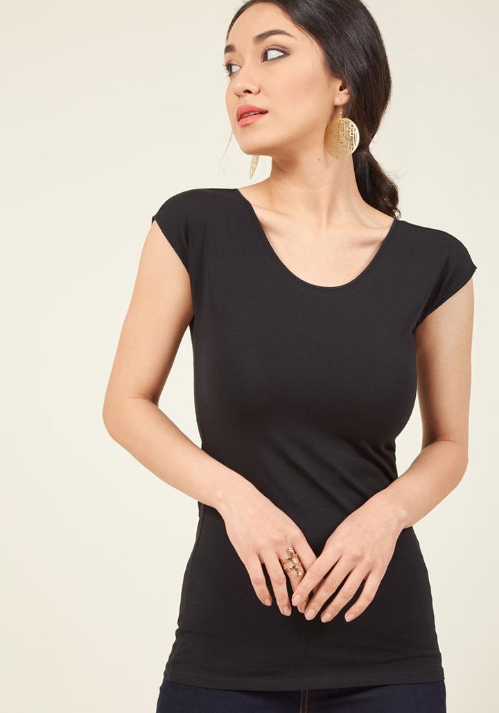 Modcloth Tanks Very Much Cotton Top In Black